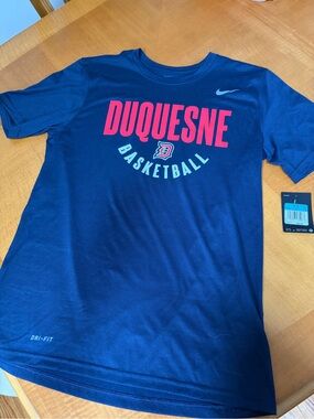 Duquesne Basketball Nike Dri-FIT Tee - Navy & Red